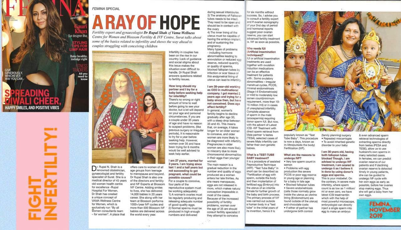Fight infertility, Newspaper: Femina, November 2019