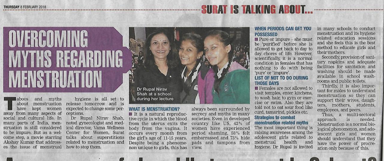 Health awareness article - Overcoming myths regarding menstruation